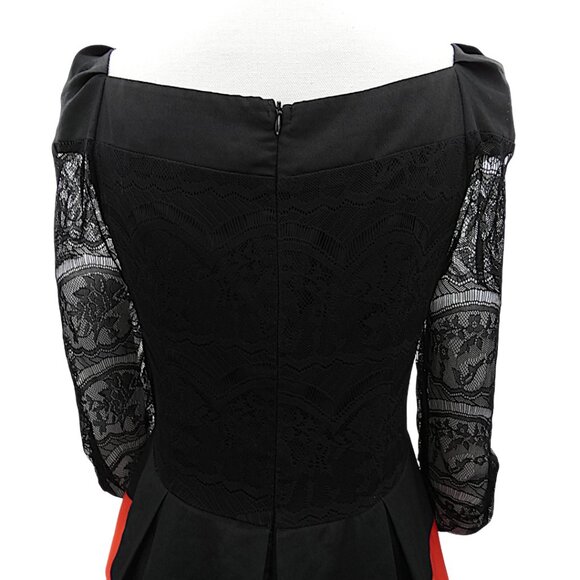 Gothic Lace Tiered Ribbon Dress XL – Whimsigoth Wednesdaycore Homecoming - Picture 6 of 10